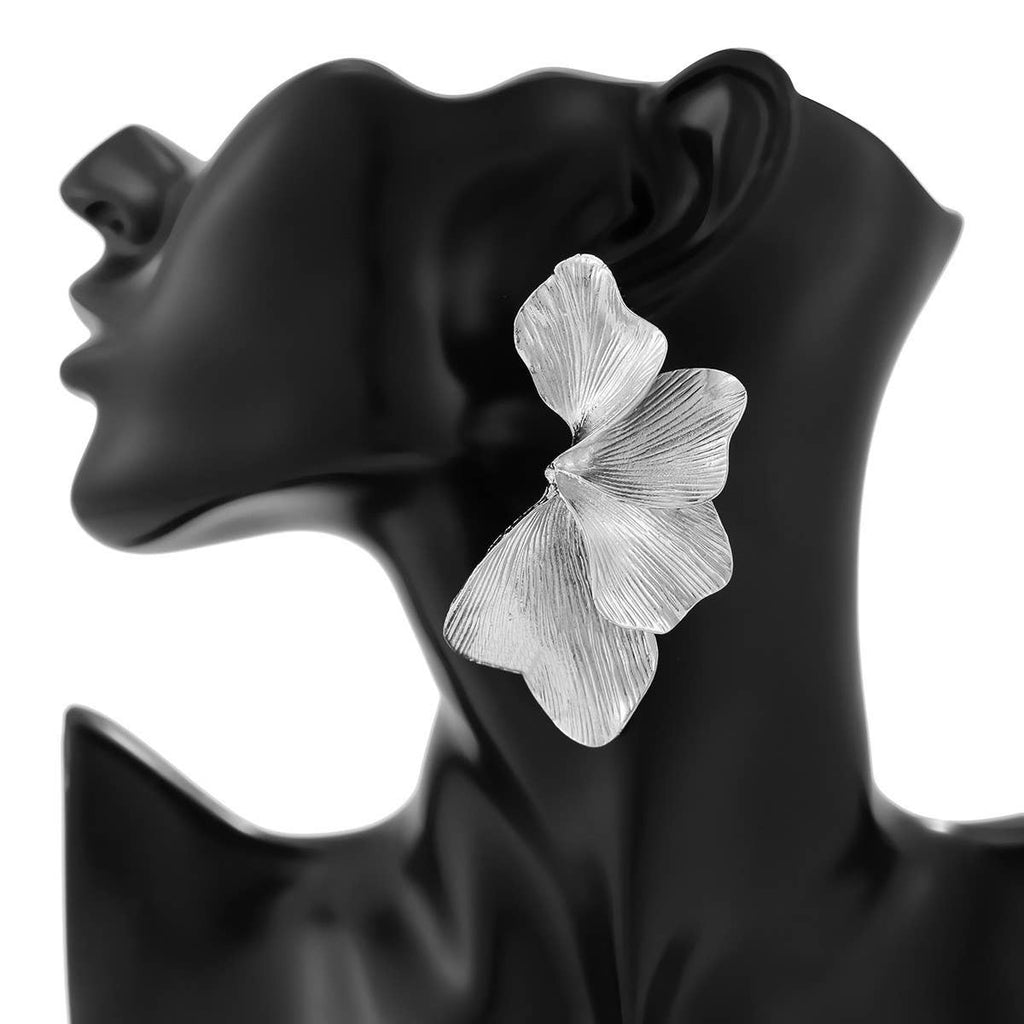 COOL STYLE ALLOY FLOWER EARRINGS