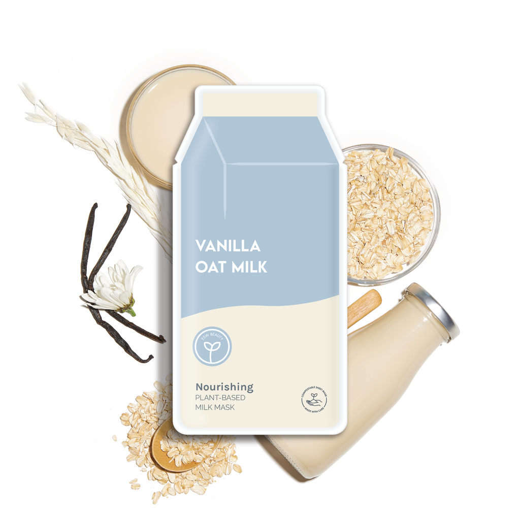 Vanilla Oat Milk Nourishing Plant-Based Milk Sheet Mask: With Peg Hole