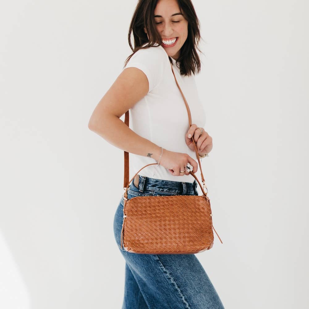 Harper Hobo Woven Shoulder Bag: Cream