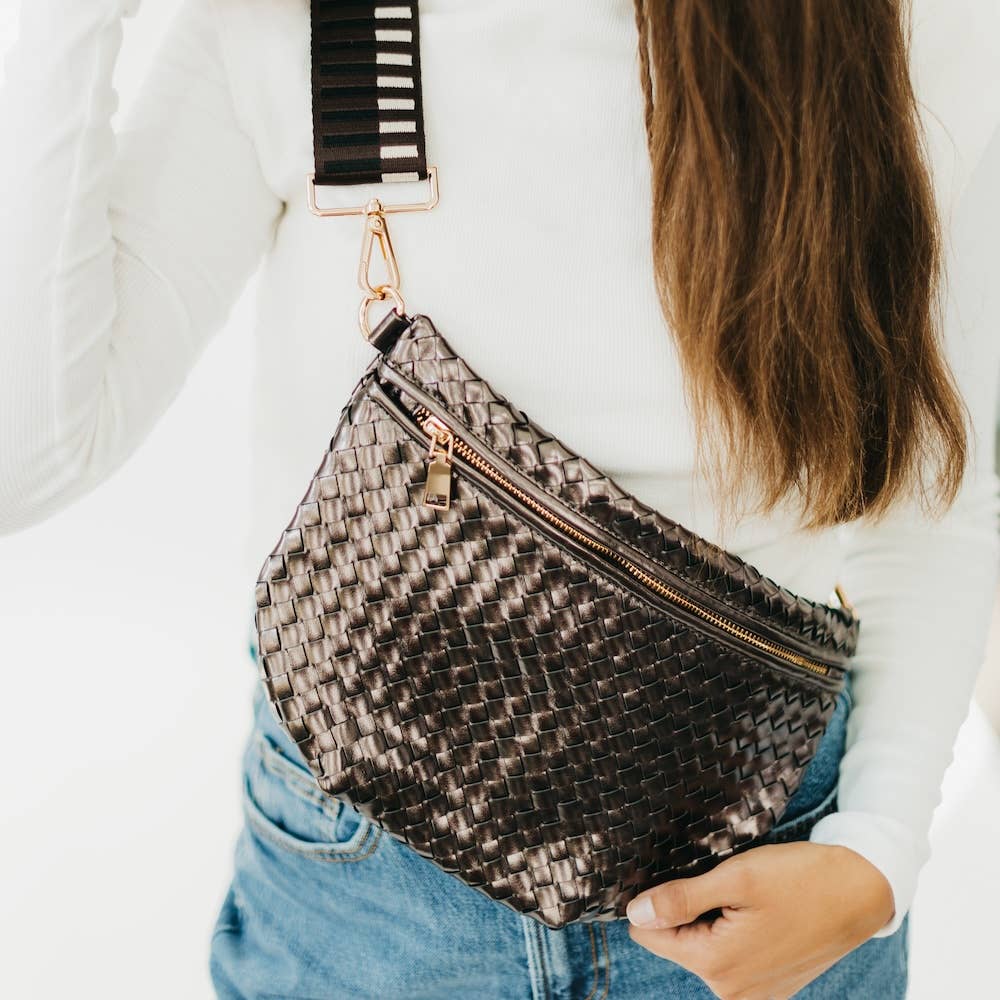 Westlyn Woven Bum Bag *NEW COLORS ADDED*: Checkered Black