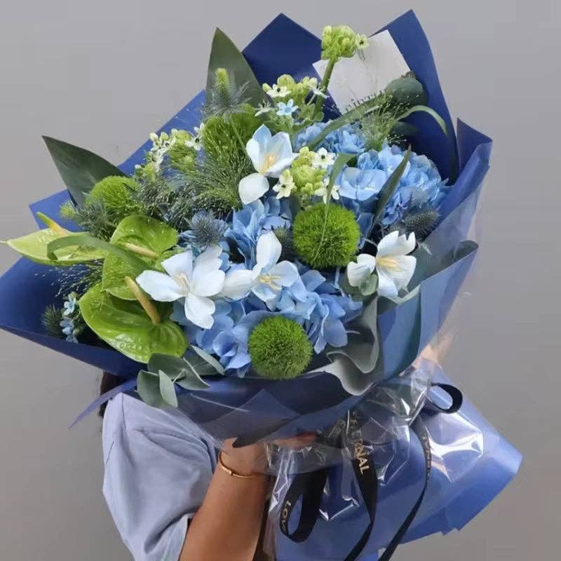 Solid Color Korean Inspired Flower Wrapping Paper (20pcs/bag: 21 - Pink