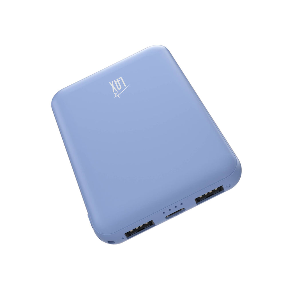 Ultra-Slim & Portable 6600mah Power Bank- Retail Packaing: Light Blue