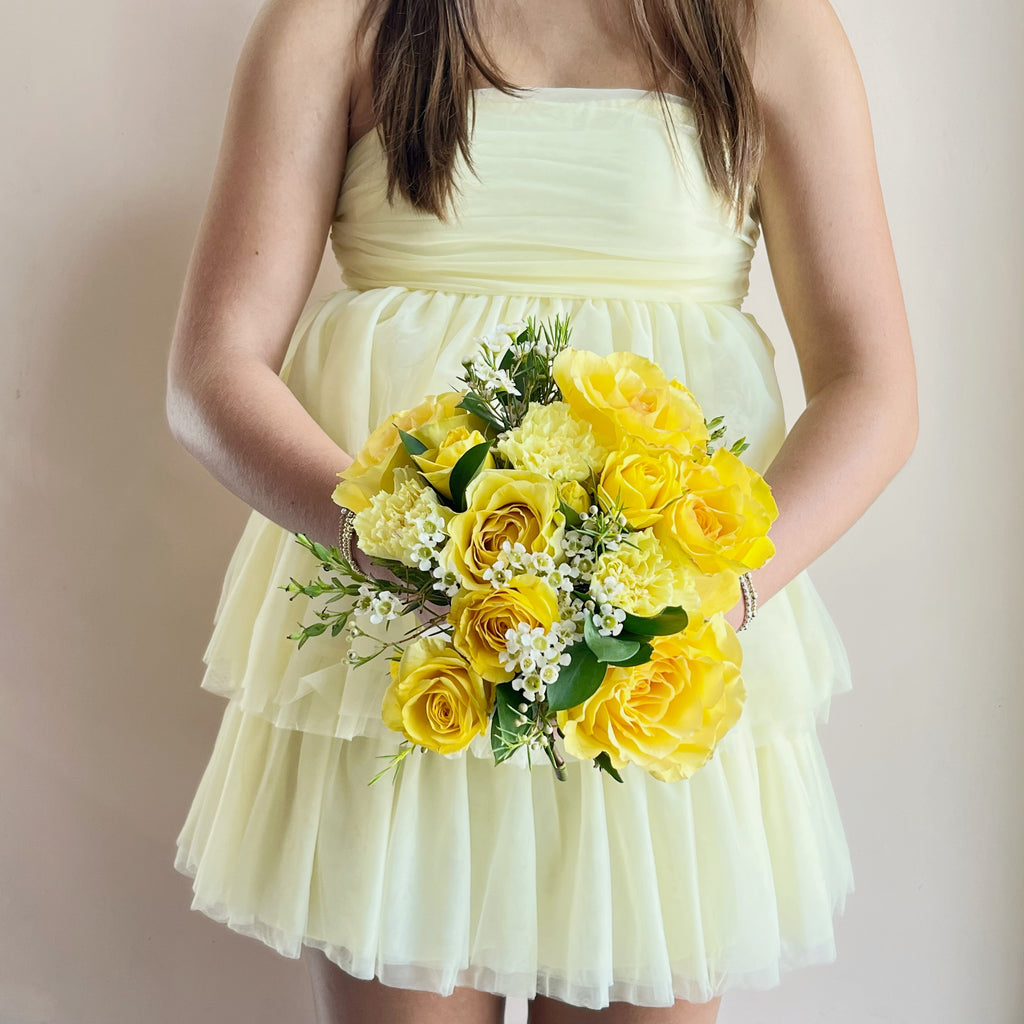 prom bouquet for yellow dress Petite Posey