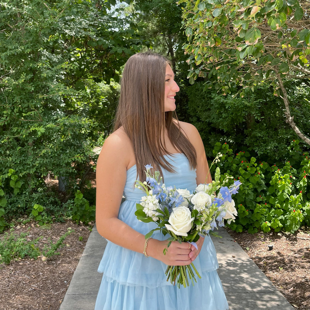Signature Bouquet - Blue and White (PROM & HOCO)