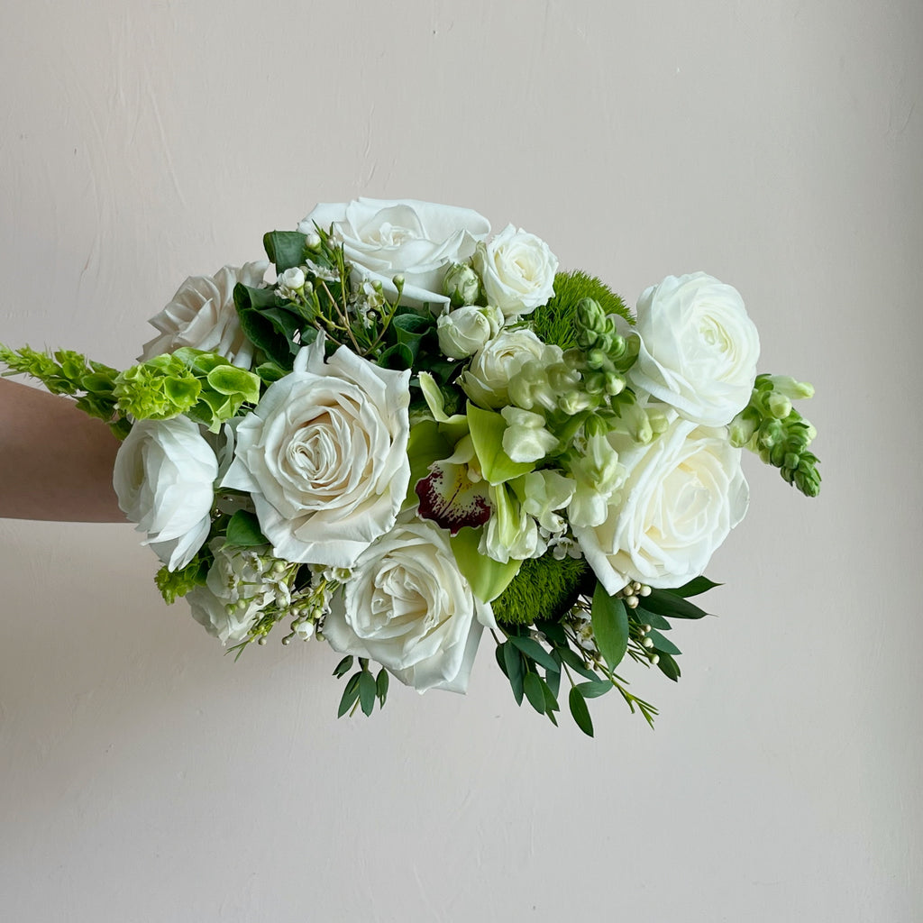 Signature Bouquet - Green and White (PROM & HOCO)