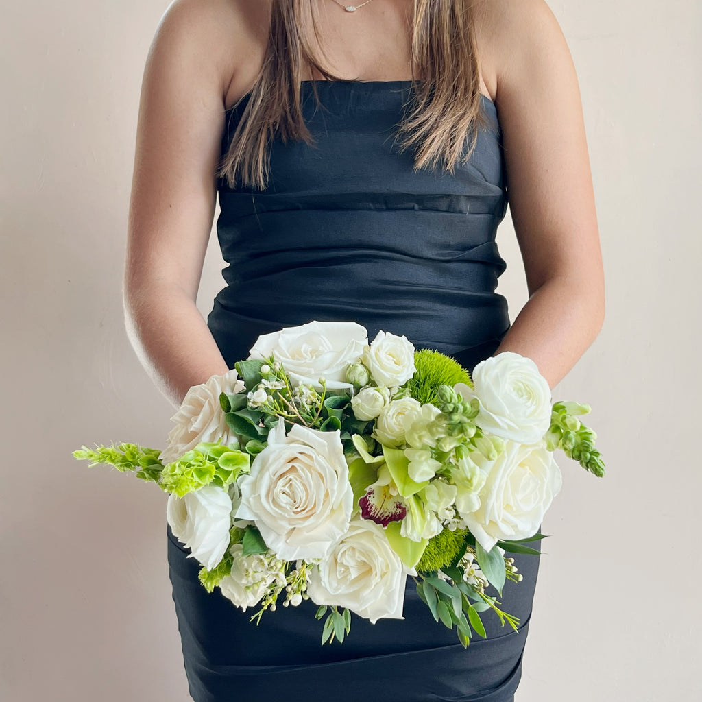 Signature Bouquet - Green and White (PROM & HOCO)