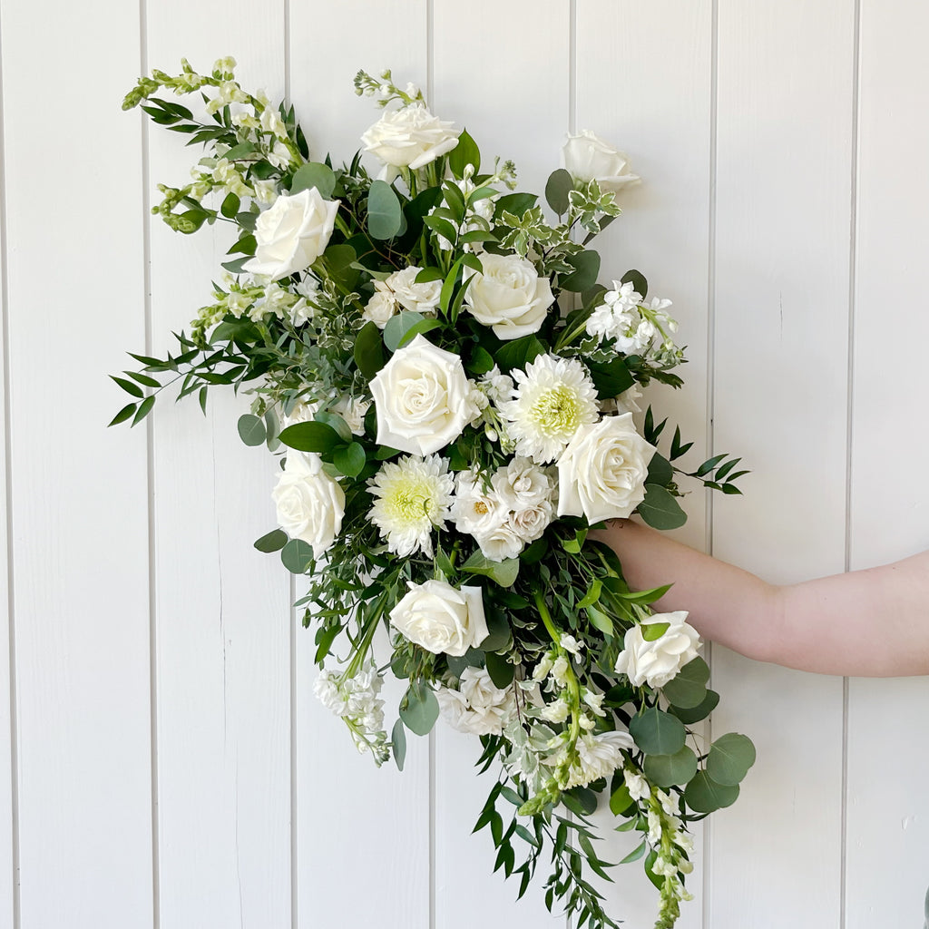 Classic White - Tie On Floral Arch Piece