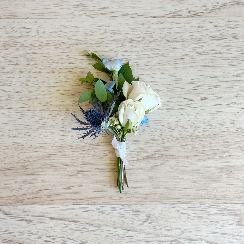 Blissfully Blue - Boutonniere (Weddings only)