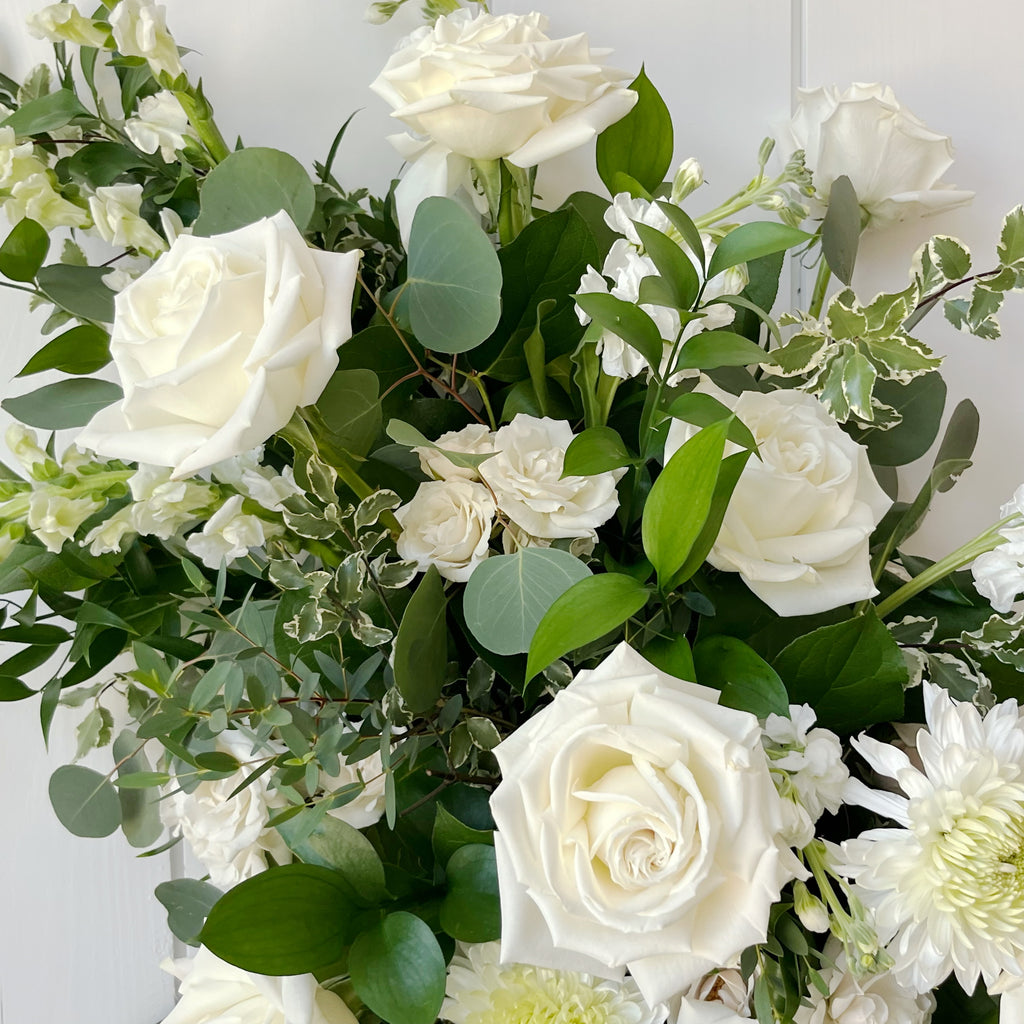 Classic White - Tie On Floral Arch Piece