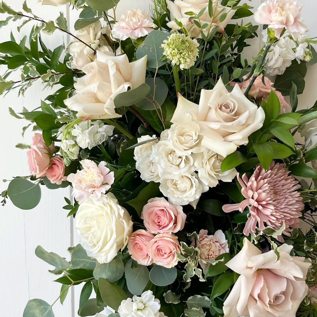 Blushing Romantic - Tie On Floral Arch Piece
