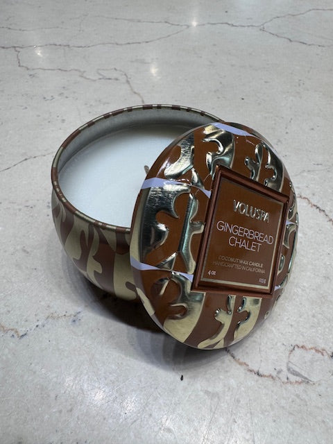 Gingerbread Chalet Mini Tin Candle