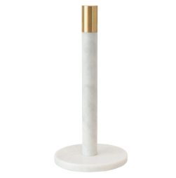 Marble Towel Holder with Brass Top