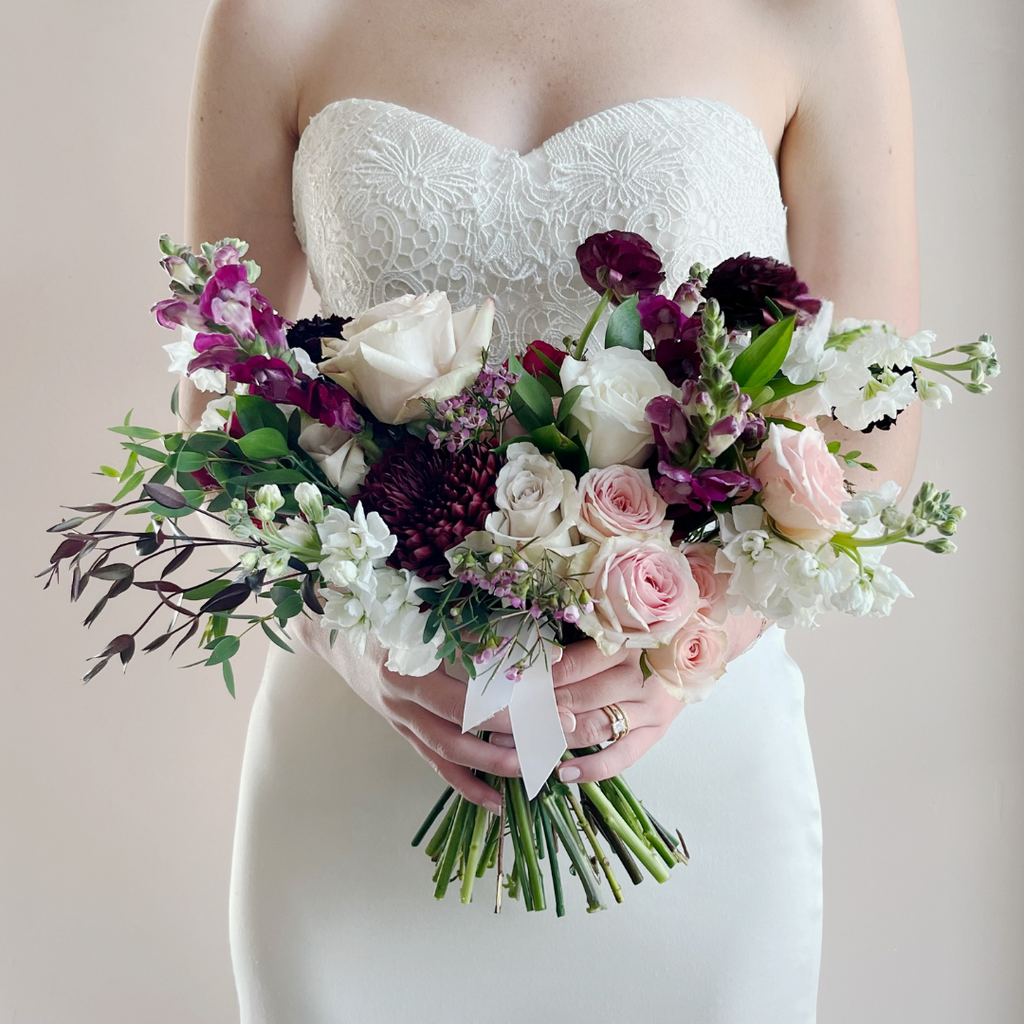 Burgundy Blossom - Premium Bridal Bouquet