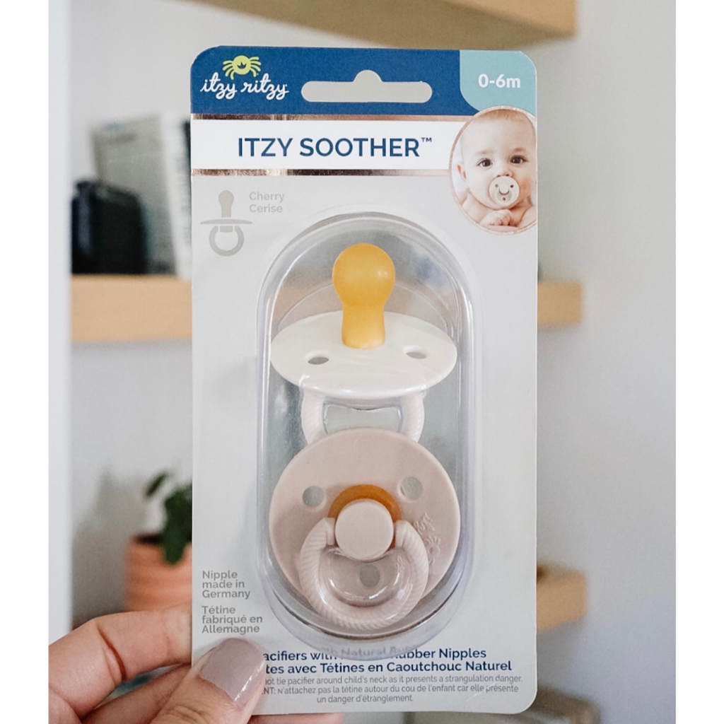 *NEW SIZE* Itzy Soother™ Natural Rubber Paci Sets: Blossom + Rosewood 6-18 M