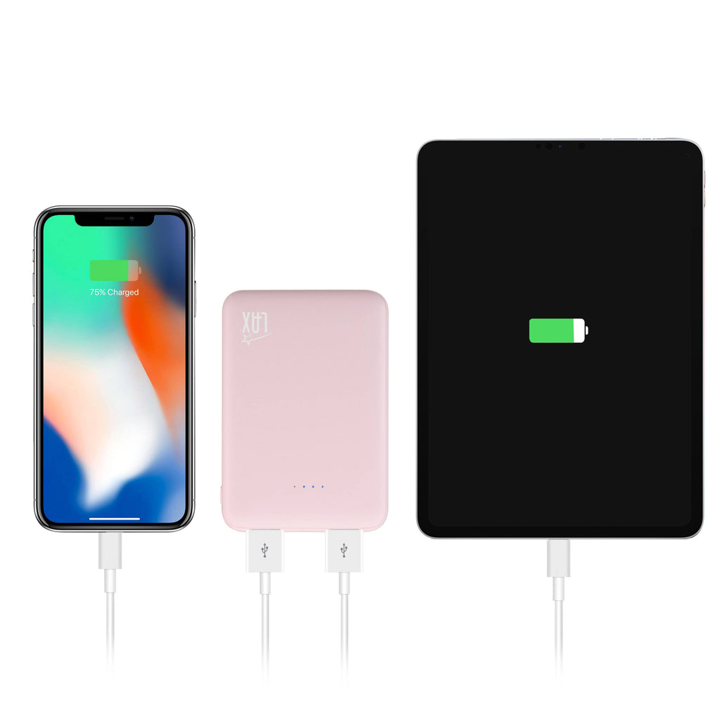 Ultra-Slim & Portable 6600mah Power Bank- Retail Packaing: Light Blue