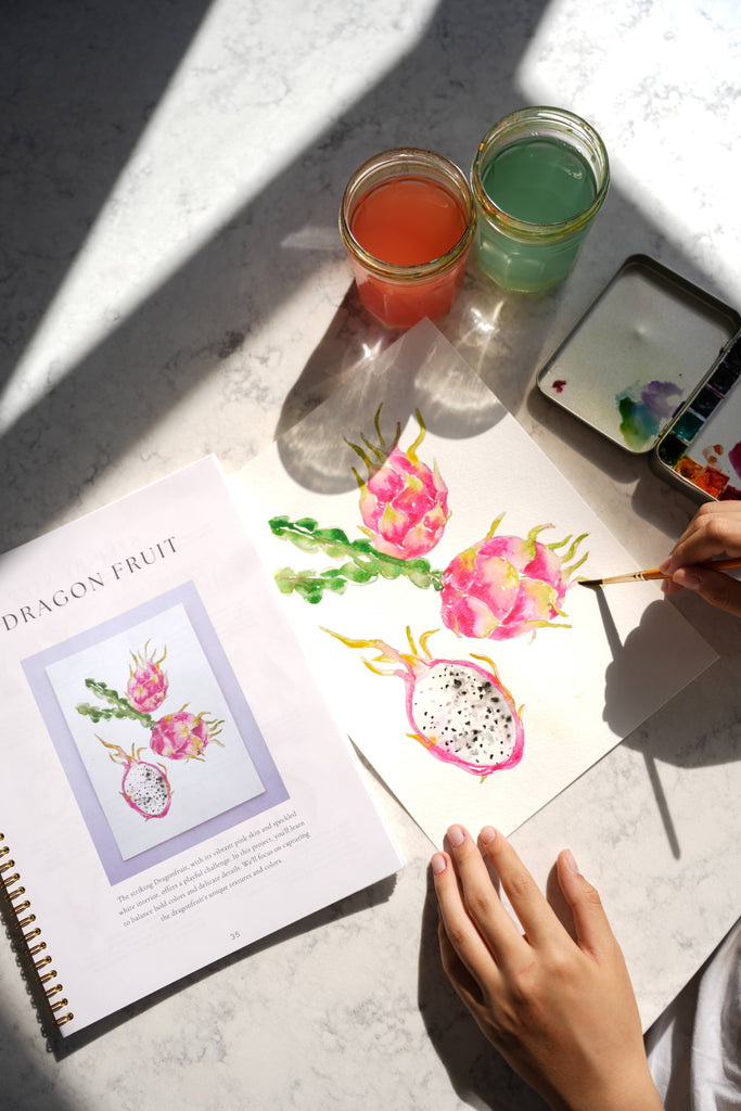 Fruit Watercolor Workbook: Outlined Coloring Pages to Paint