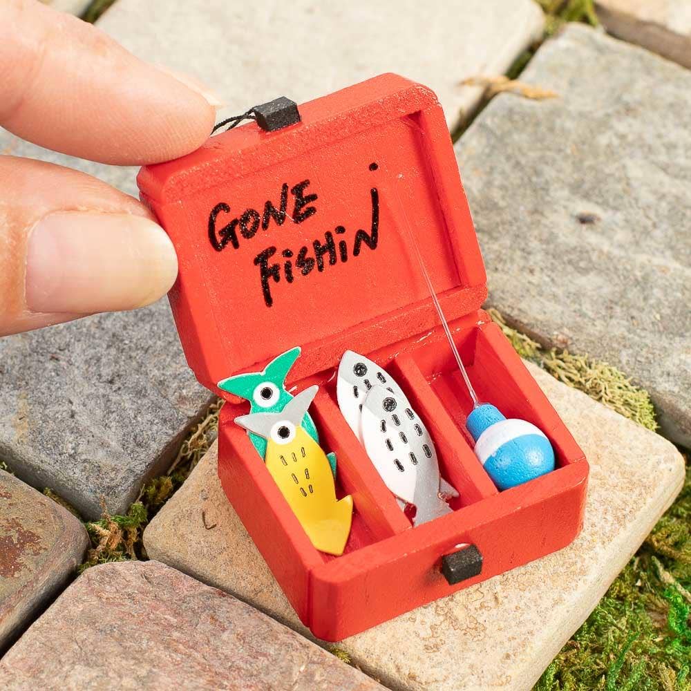 1-3/4" Miniature "Gone Fishin'" Tackle Box (Set of 12)