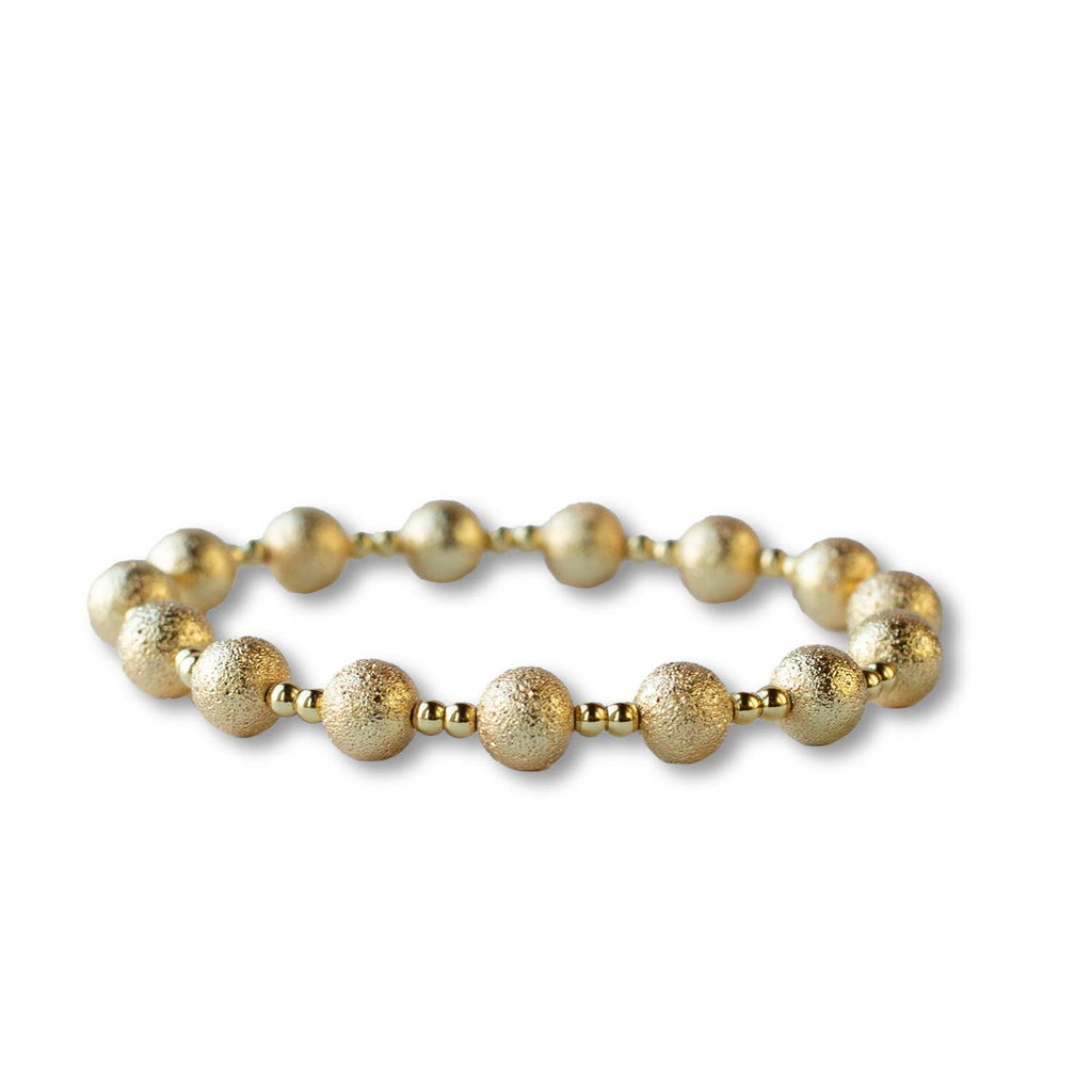 Gold Beaded Bracelet Collection Pack with Display: Trio Mixed Metals