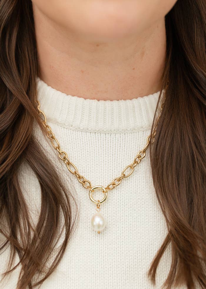 Chunky Gold Charm Necklace