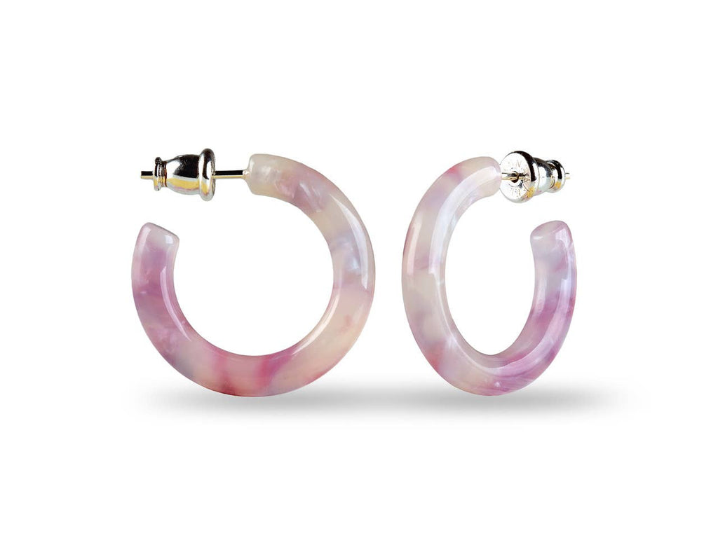 Ultra Mini Hoop Collection | Small Acetate Hoops: Angel Wing
