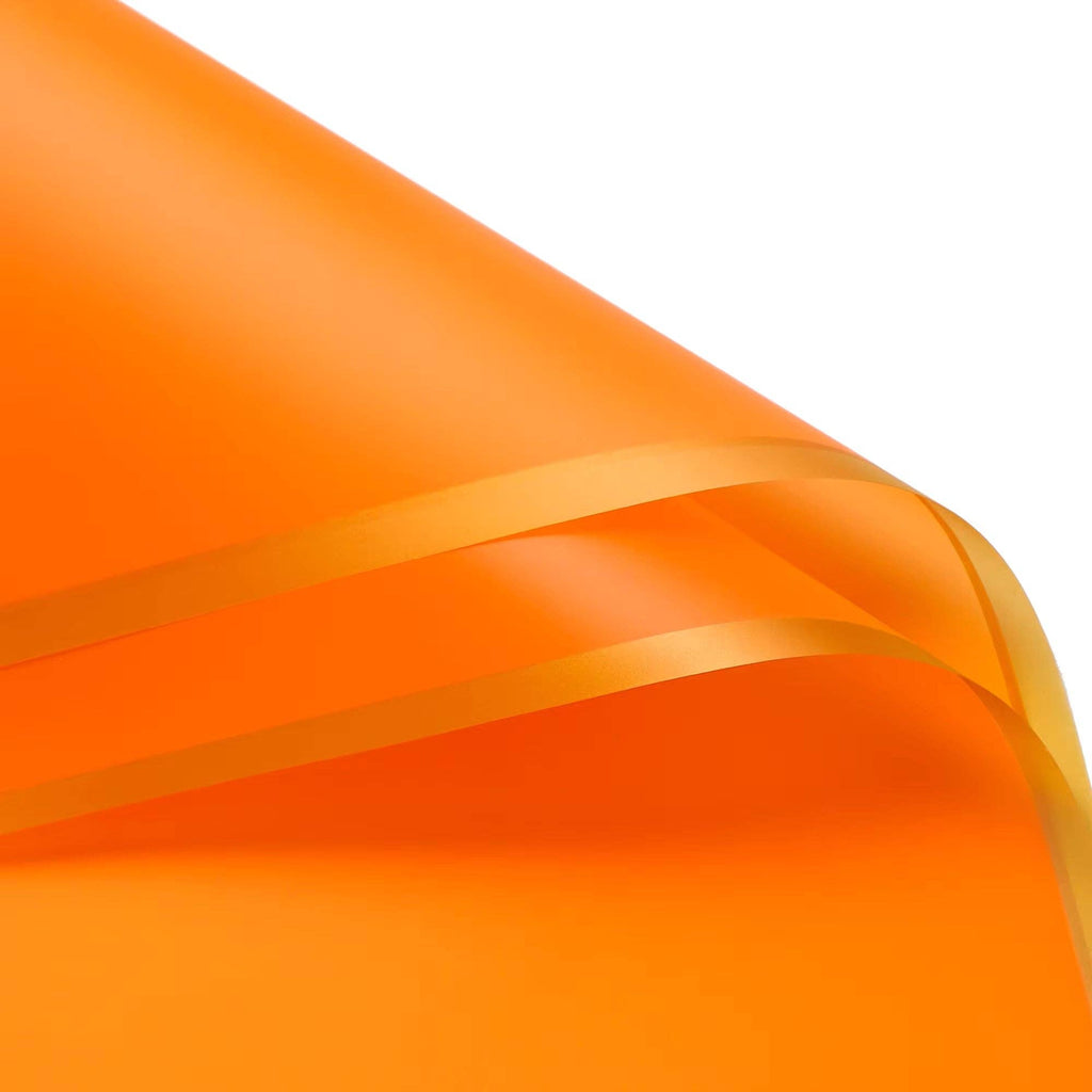 Matte Gold Line Flower Wrapping Paper (20pcs/bag): 6 - Opink