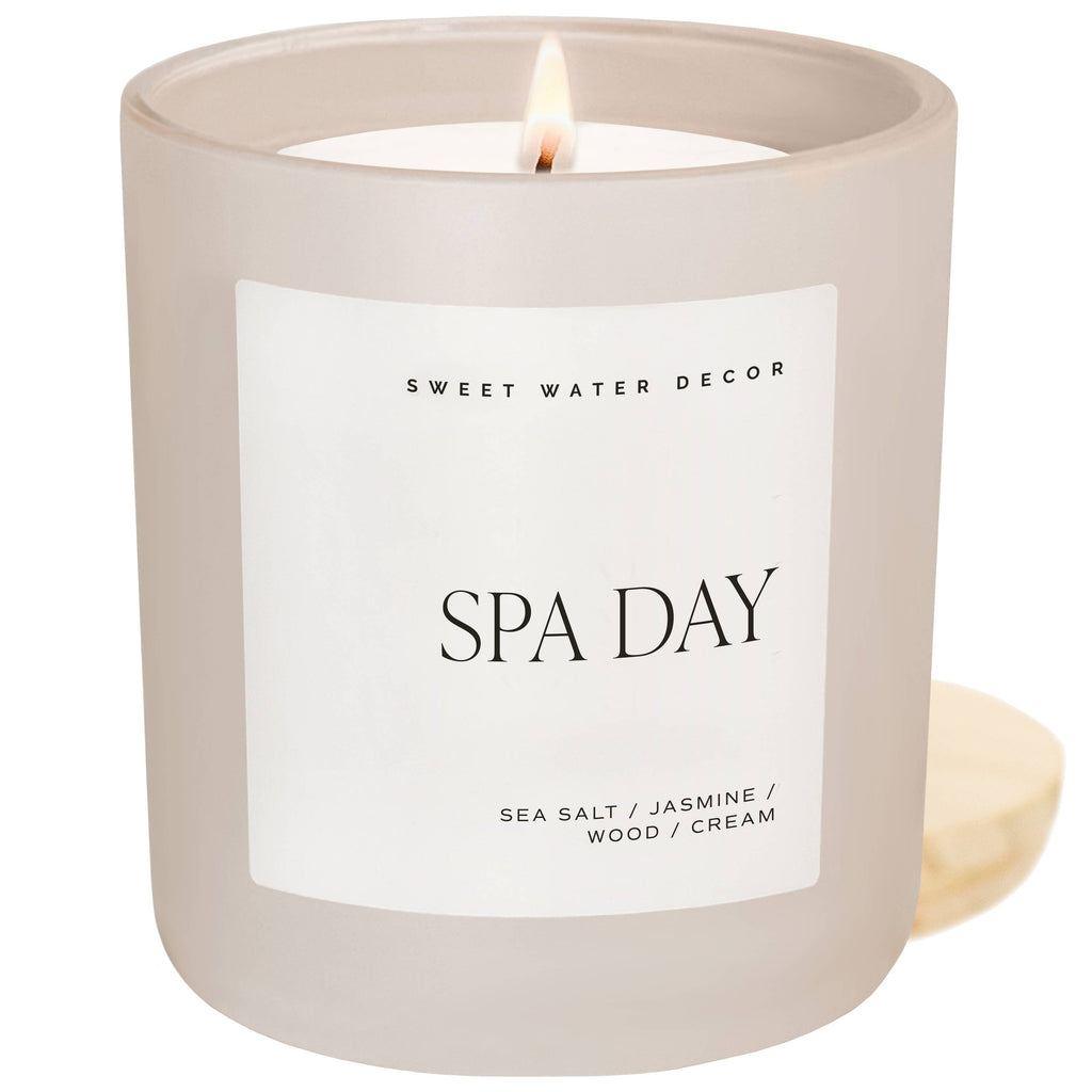 Spa Day 15 oz Soy Candle, Matte Jar - Home Decor & Gifts