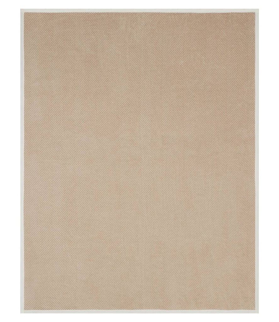 Harborview Herringbone Tan Blanket: Midi