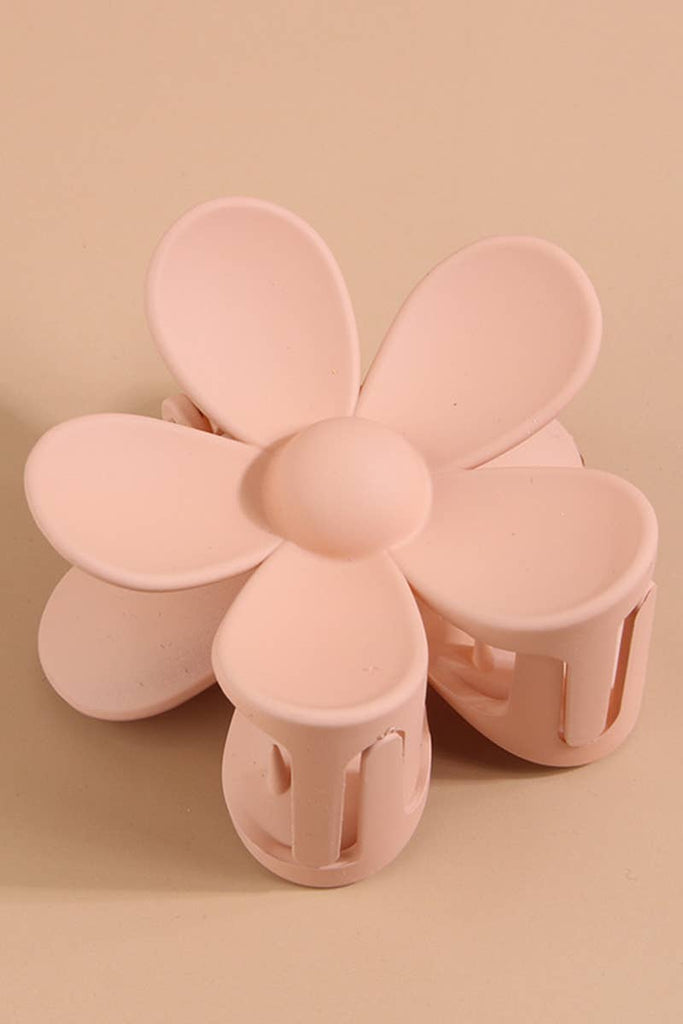 Matte Floral Hair Claw Clip Mauve