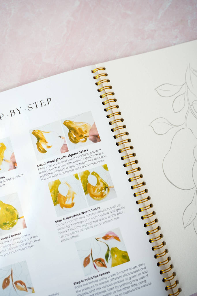Fruit Watercolor Workbook: Outlined Coloring Pages to Paint