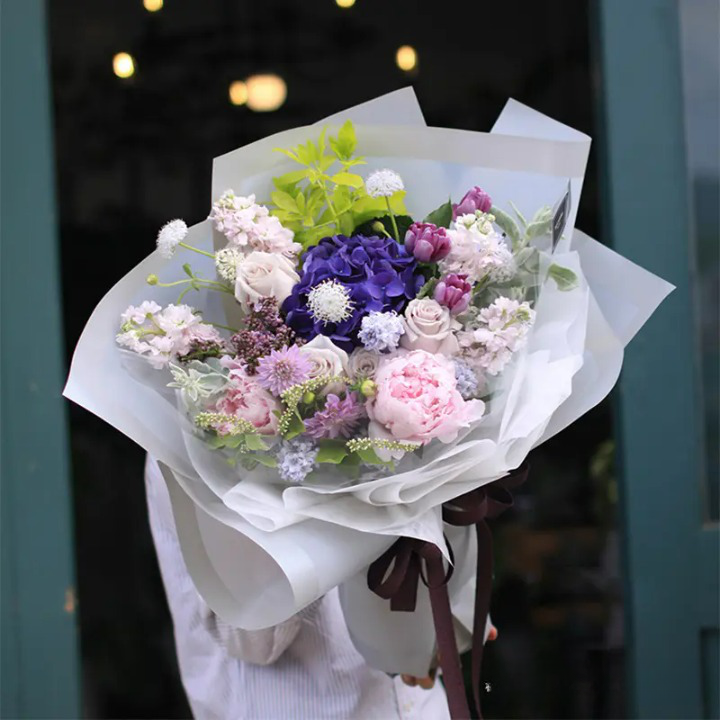 Jelly Color Waterproof Flower Wrapping Paper (20 sheets/bag): 6 - Yellow