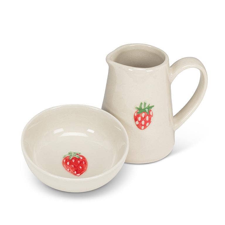 Strawberry Mini Jug-3"H(5oz)