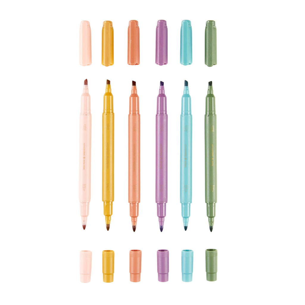 Dual-Tip Highlighters 6-pack - Bold Blooms