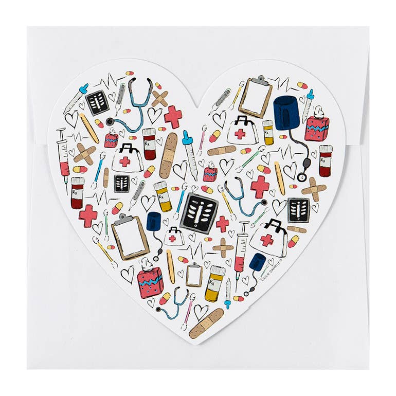 Love for Healthcare Workers Thank You Greeting Card