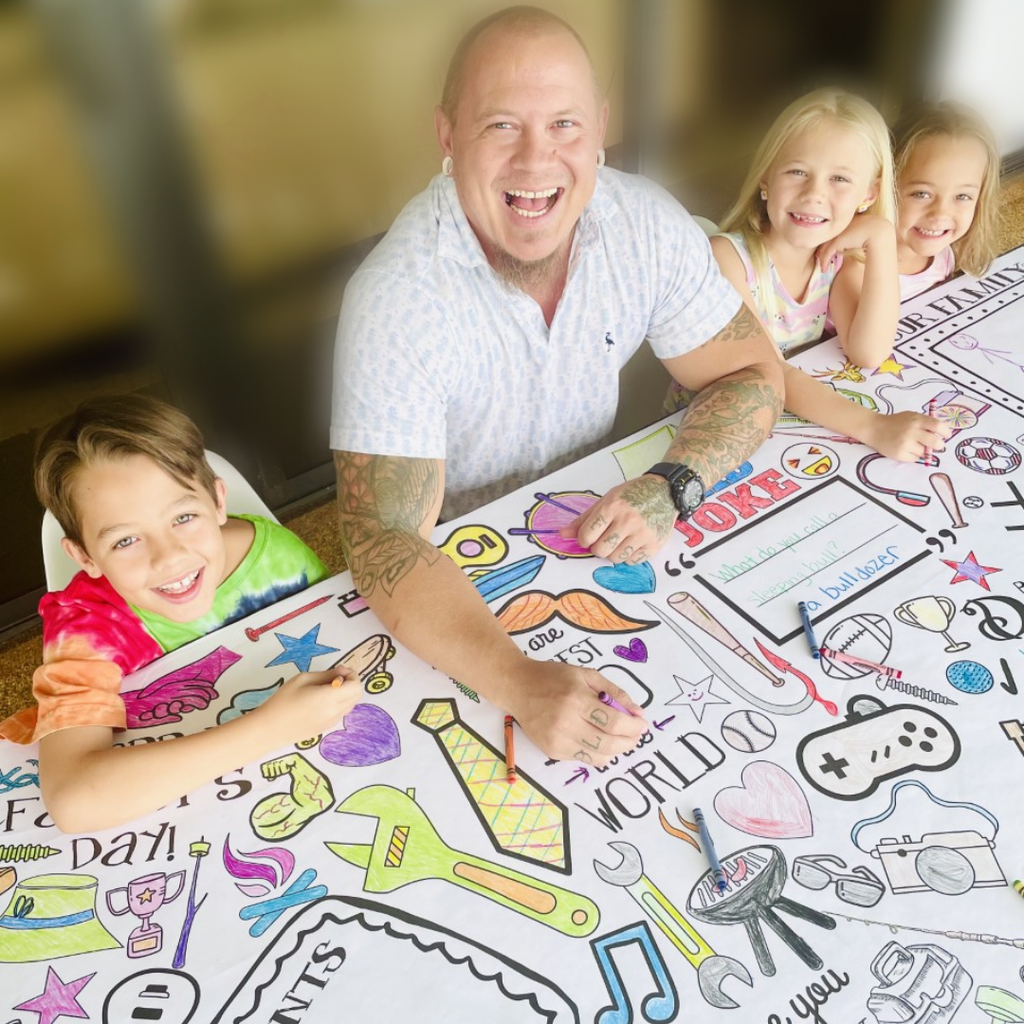 Father's Day Coloring Tablecloth