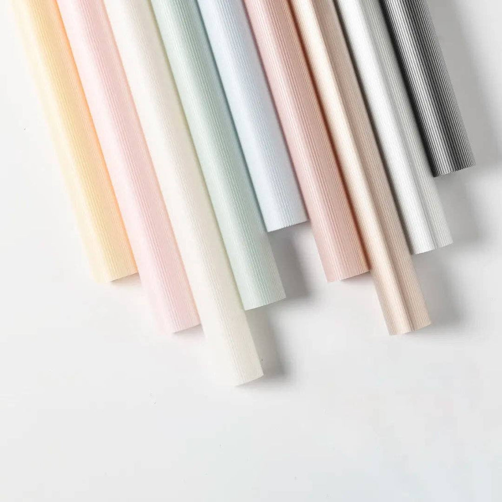 Stripe Lines Flower Wrapping Paper (20pcs/bag): #6 Rosepink