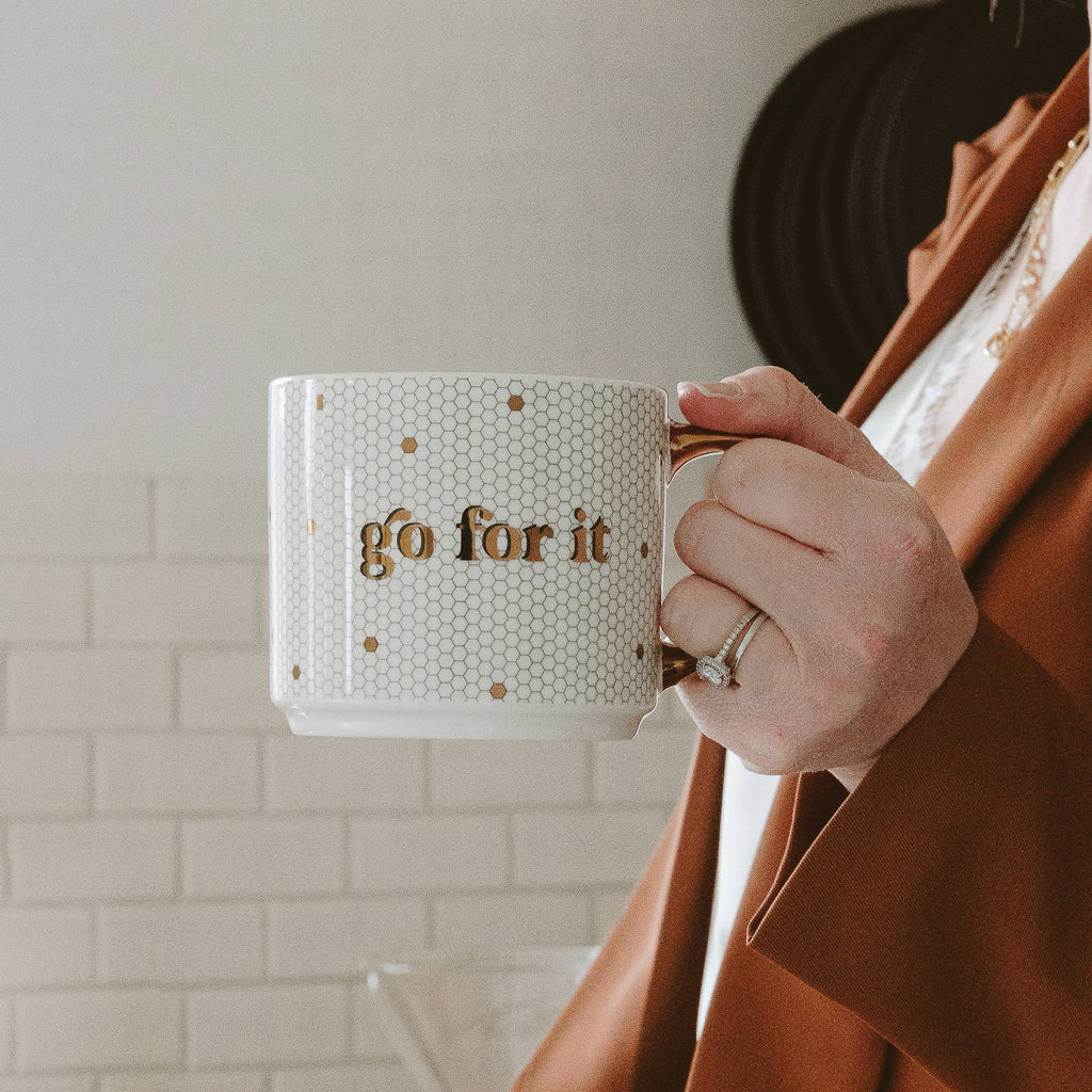 Go For It Gold Tile Coffee Mug - Gifts & Home Decor