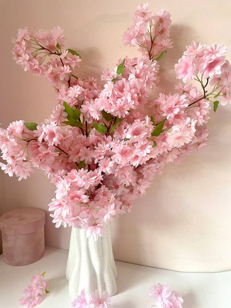 40''T Faux Cherry Blossom Branch, Pink/White/Red/Fuchsia: Mixture