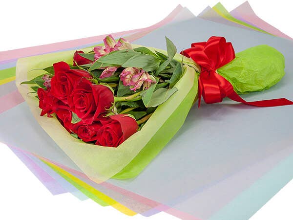 Waxed Floral Bulk Tissue Paper: Romance / 200 Pack / 18x24"