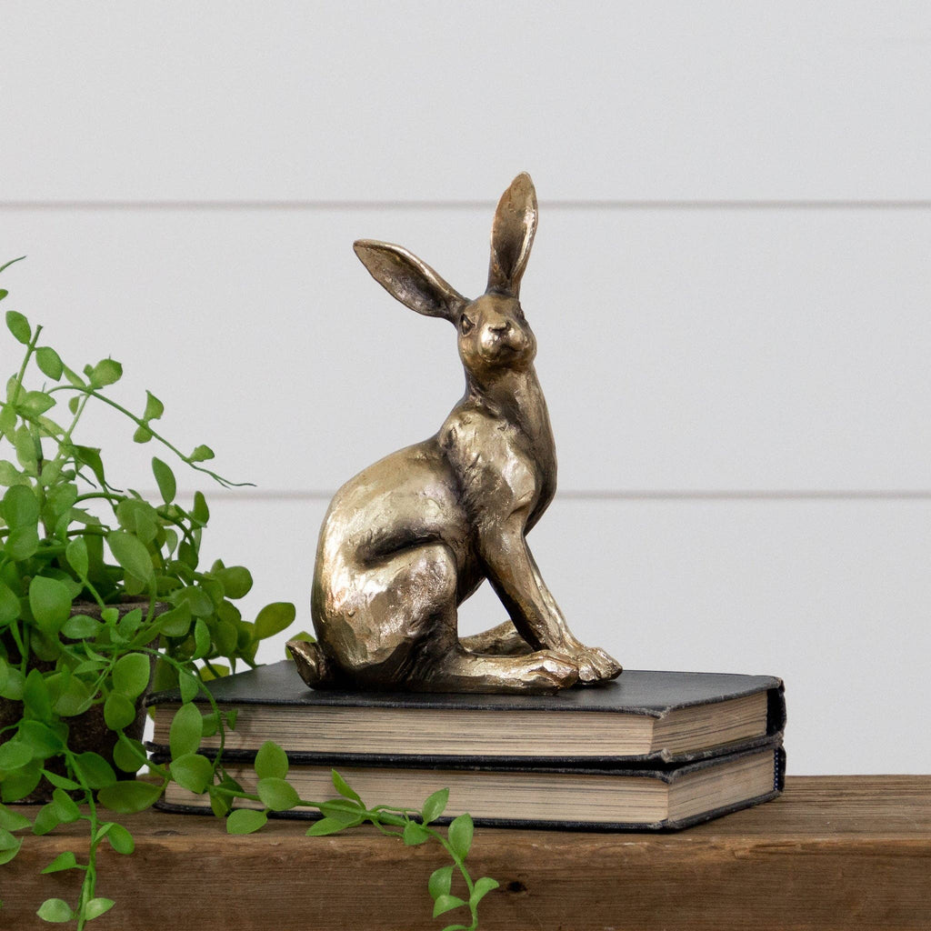 Sitting Brass Tone Rabbit (PC)