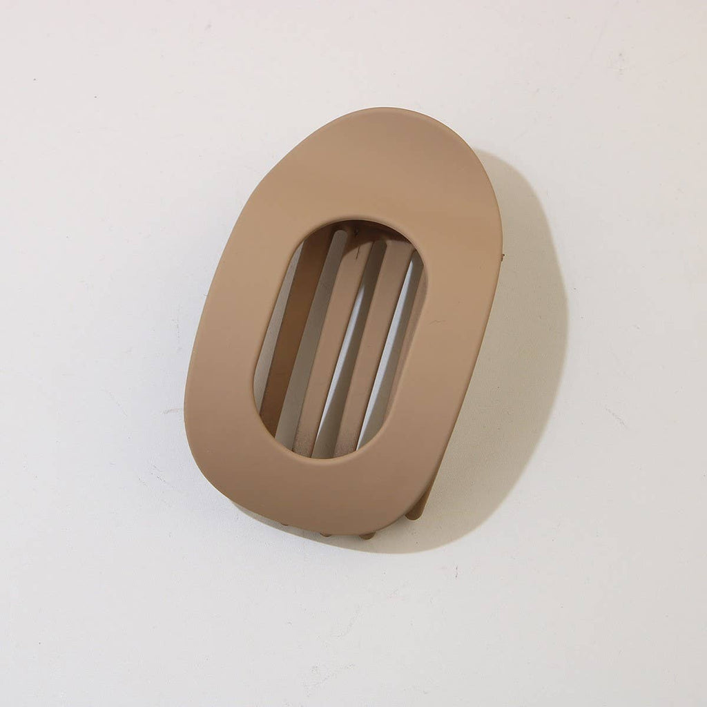 Oval Flat Hair Clip for Women, Strong Grip Clamp