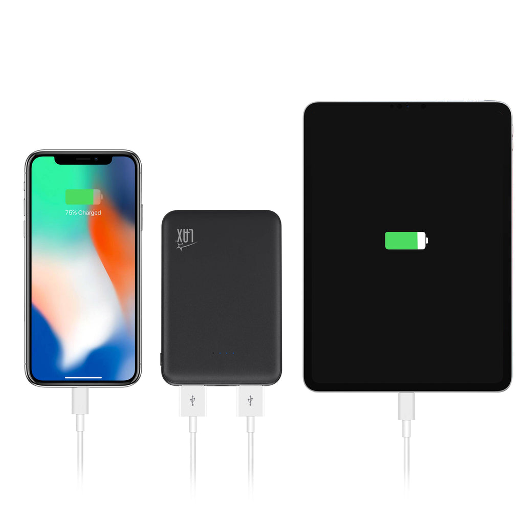 Ultra-Slim & Portable 6600mah Power Bank- Retail Packaing: Light Blue