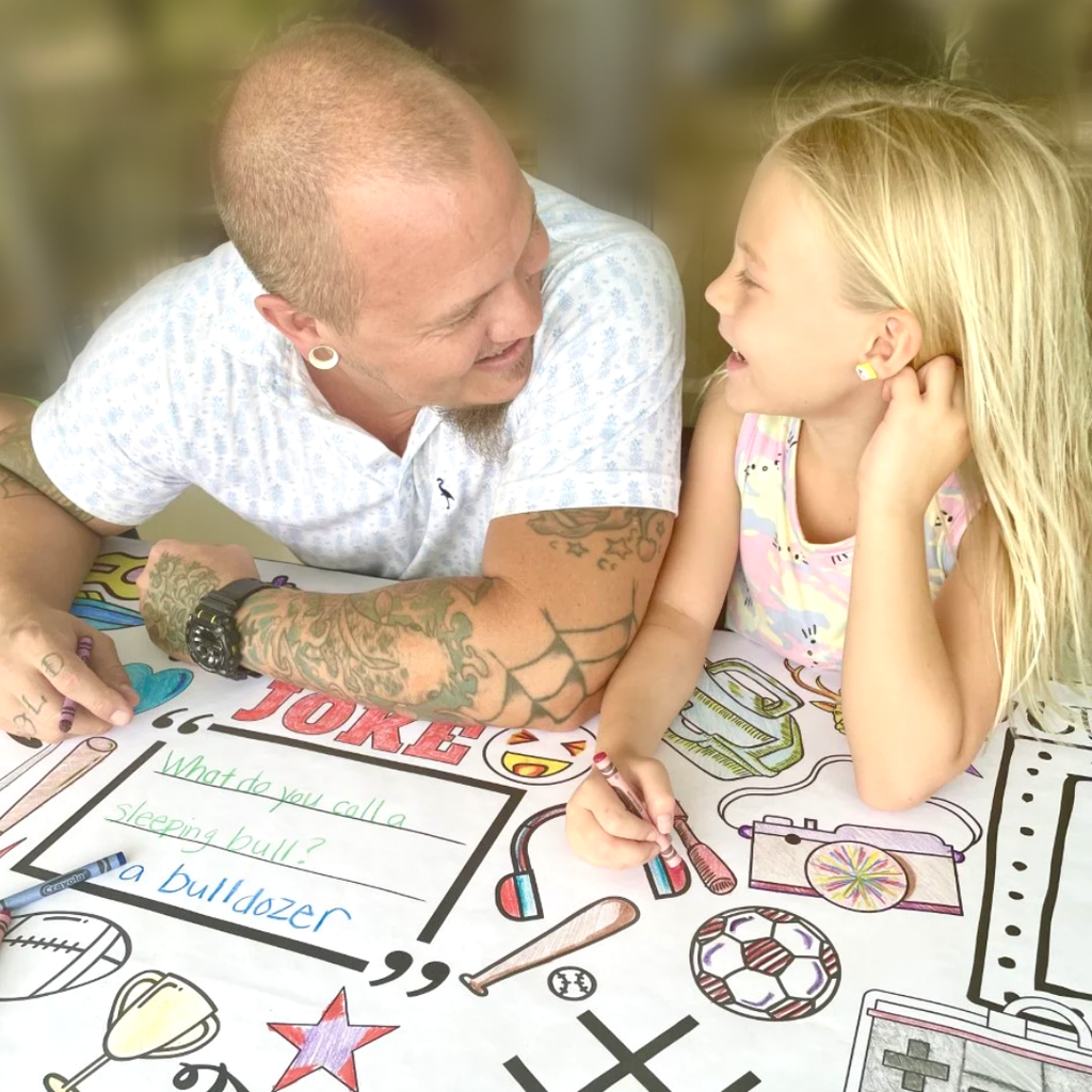 Father's Day Coloring Tablecloth