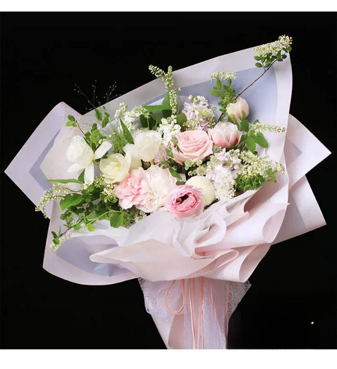 Jelly Color Waterproof Flower Wrapping Paper (20 sheets/bag): 6 - Yellow