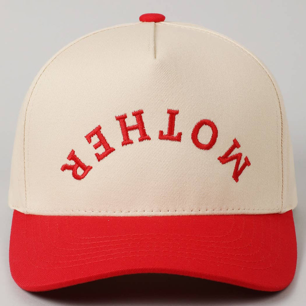 MOTHER Upside Down Lettering Embroidery Cap: SAGE / ONE SIZE