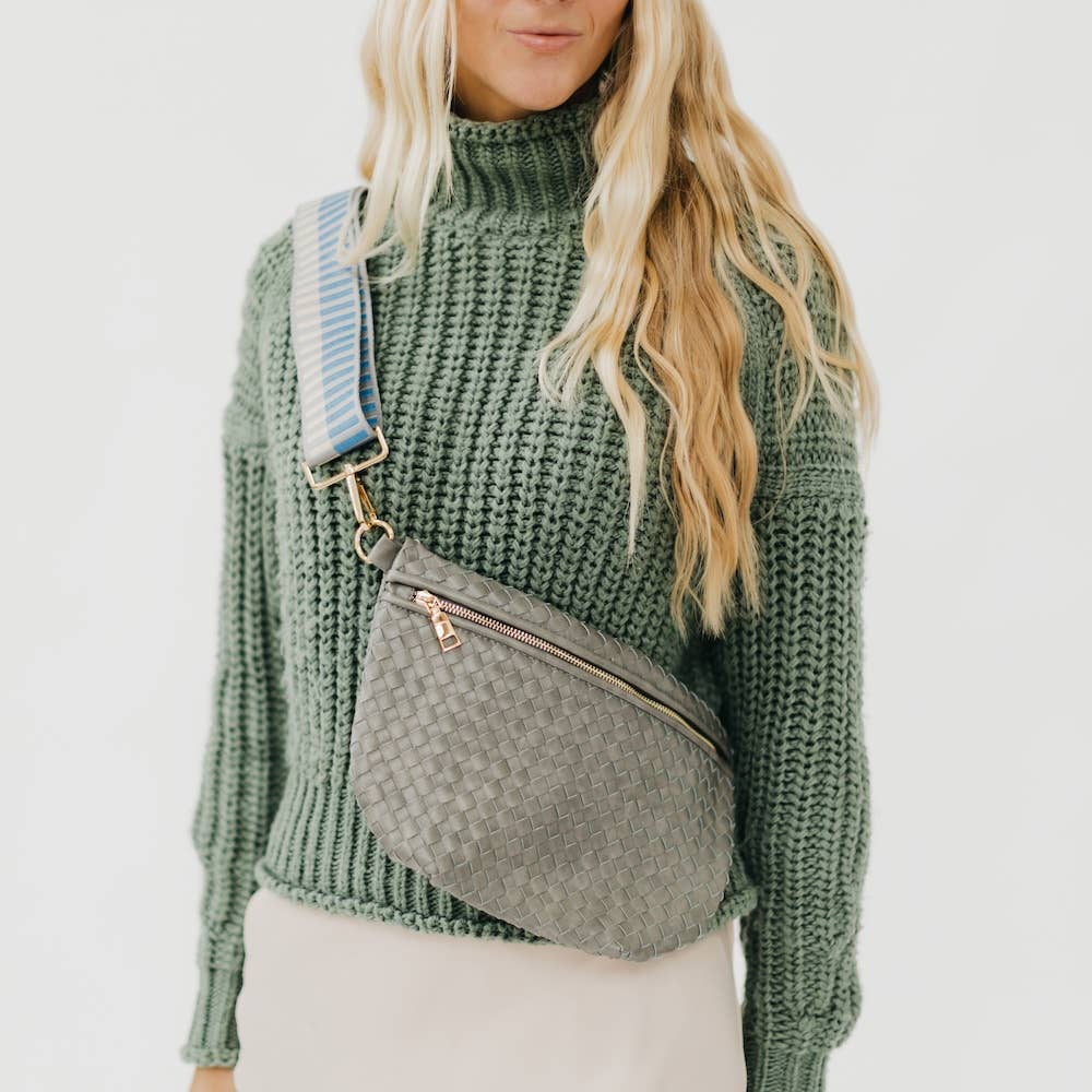 Westlyn Woven Bum Bag *NEW COLORS ADDED*: Checkered Brown
