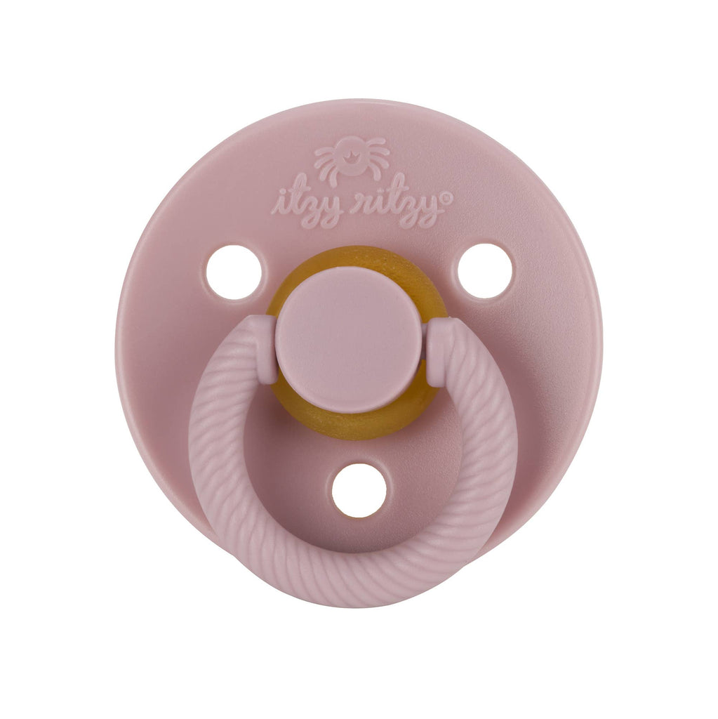 Itzy Soother™ Natural Rubber Paci Sets: Orchid + Lilac