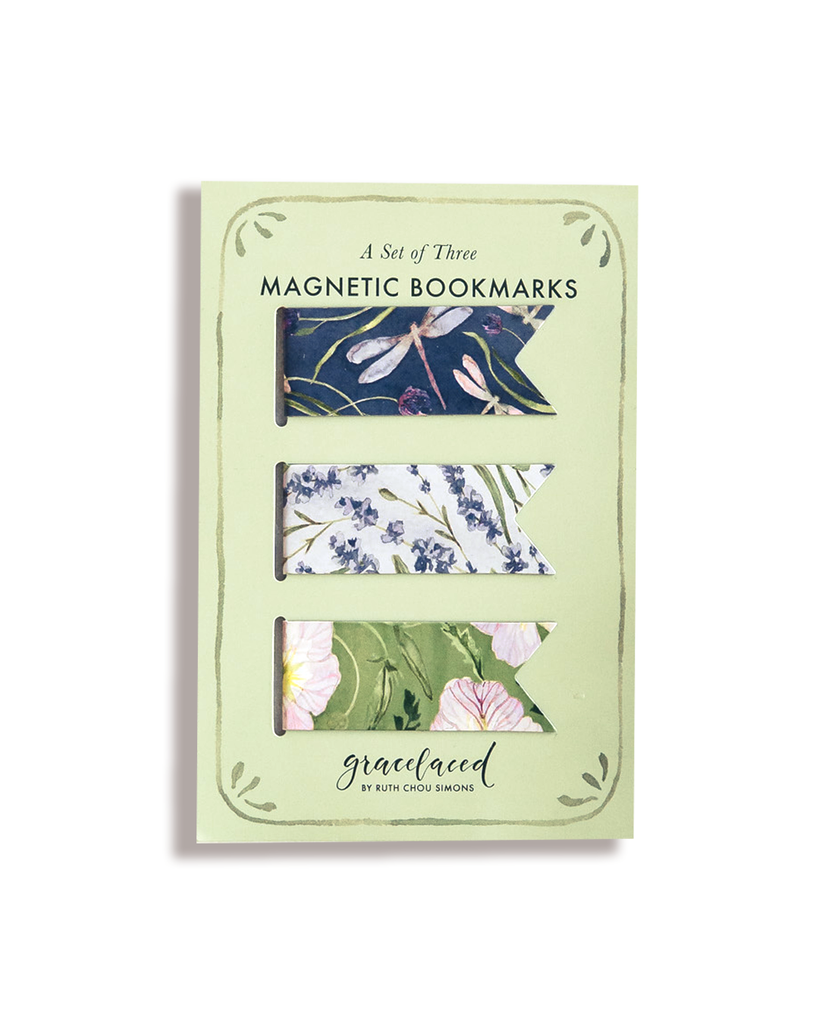 Lavender Magnetic Bookmark Set