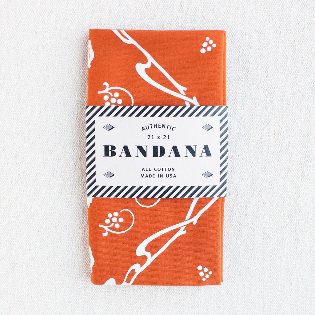 New Leaf Bandana - Marmalade Orange