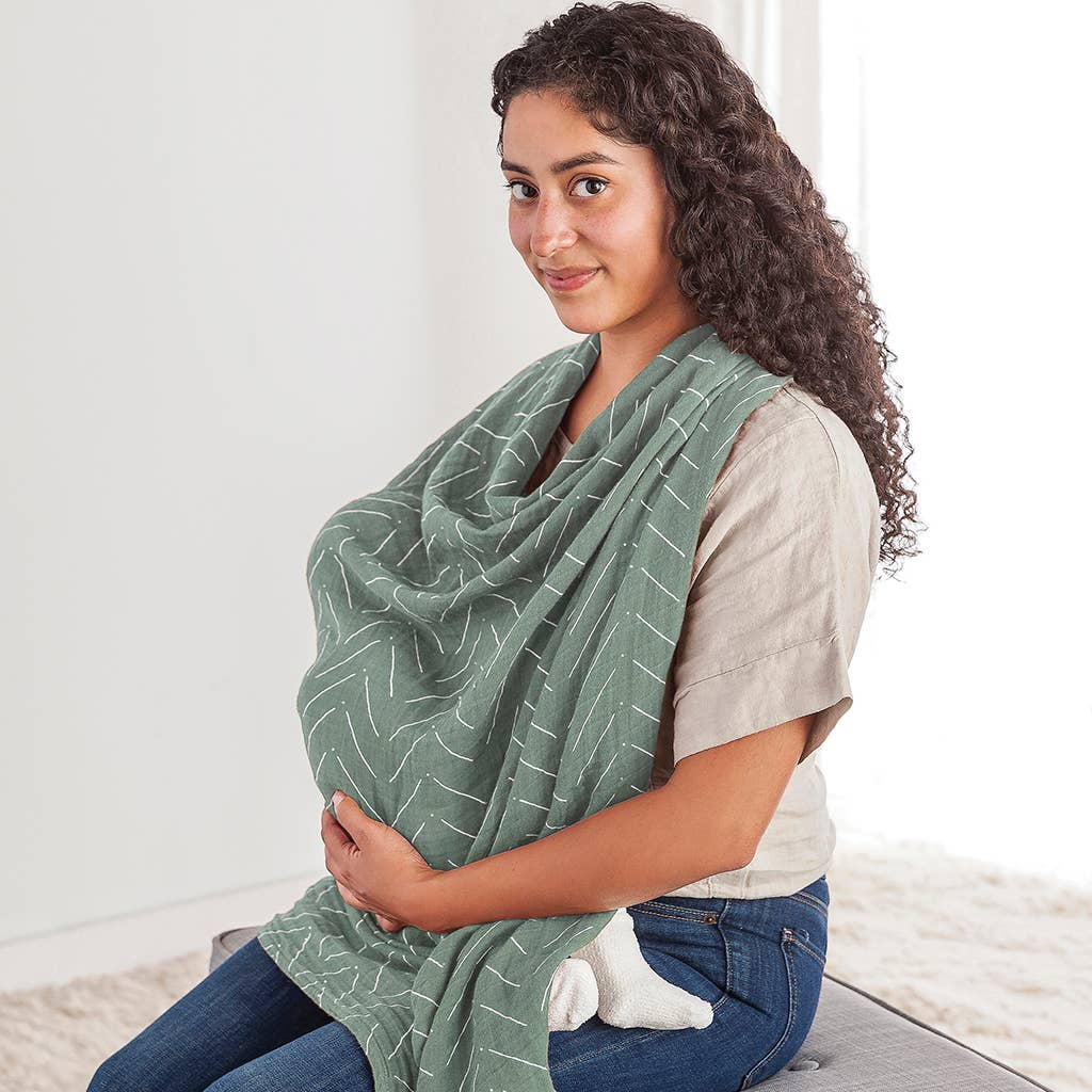 Breastfeeding Boss™: Sage Mudcloth