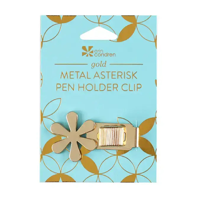 Asterisk Pen Clip - Gold